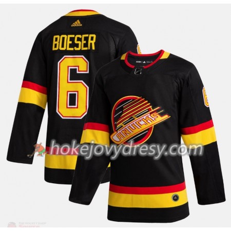 Pánské Hokejový Dres Vancouver Canucks Brock Boeser 6 Flying Skate Adidas 2019-2020 Černá Authentic
